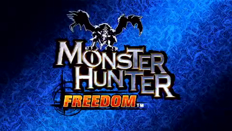 Monster Hunter Freedom title screen for PSP